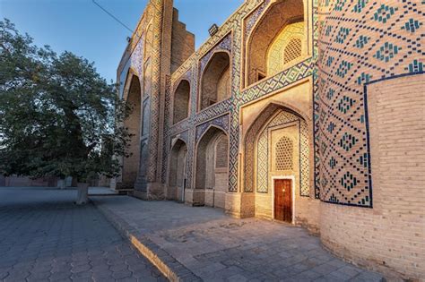 Premium Photo | Facade of ancient madrasah decorated with traditional ...