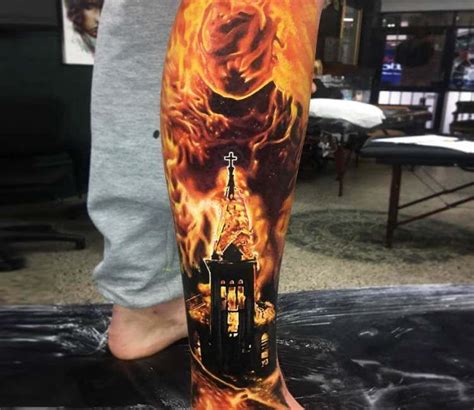 Photo - Burning tattoo by Ben Kaye | Photo 18708 | Fire tattoo, Tattoo designs men, Best tattoo ...