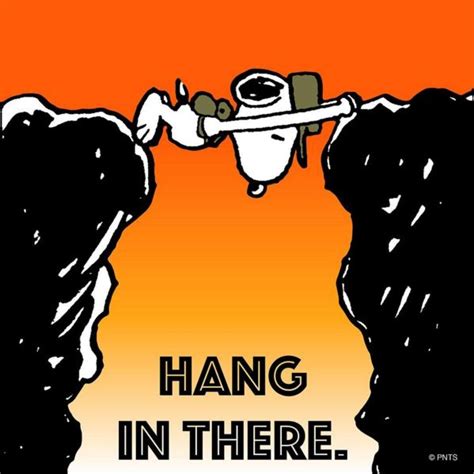 Hang in there. | Snoopy pictures, Snoopy funny, Snoopy love