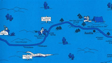 Route 50 Map of Route 50 Nevada ‘The Loneliest Road’ from the commission of tourism c. 2001 ...