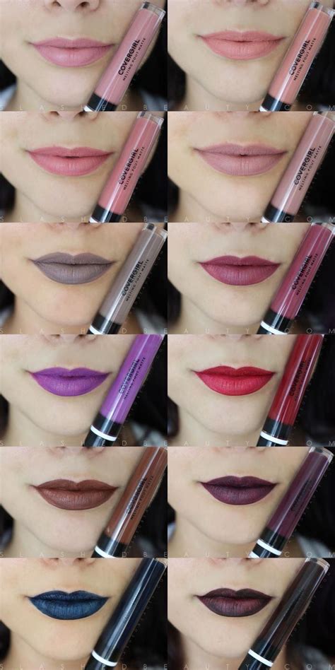 See swatches of all the new Covergirl Melting Pout Matte Liquid ...