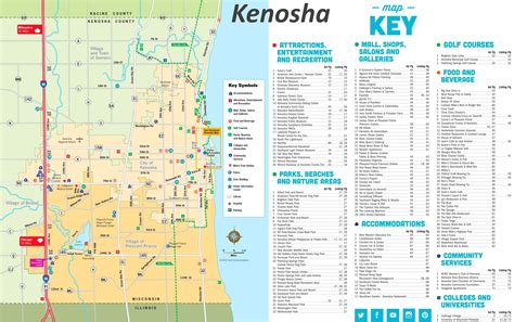 Kenosha Tourist Map - Ontheworldmap.com