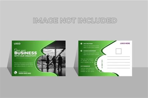 Premium Vector | Corporate postcard design template vector