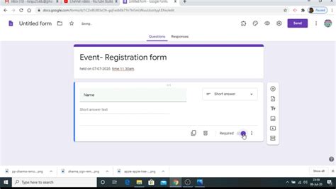 how to create a registration form by using Google forms - YouTube
