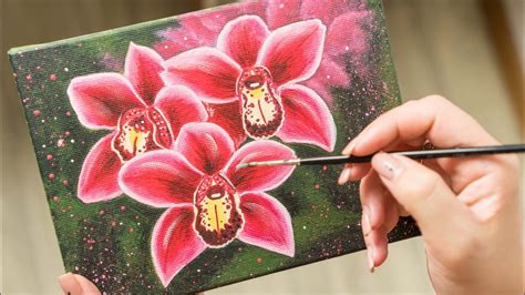 Very Bright Orchid - Acrylic painting / Homemade Illustration (4k) - YouTube