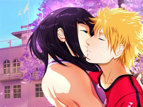 naruto uzumaki kiss tenderness building spring-Anime characters HD ...