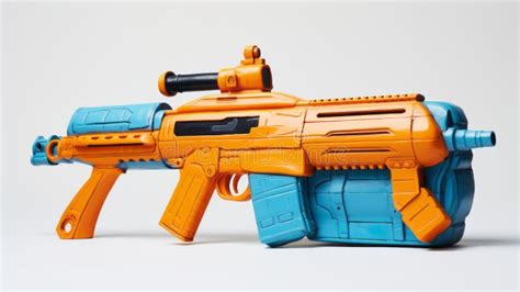 Ultra Realistic Orange Toy Gun with Elaborate Detailing Stock Illustration - Illustration of ...