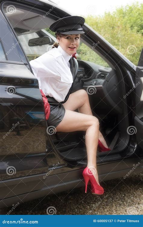 Woman Chauffeur With Sexy Legs Stock Image | CartoonDealer.com #60005209