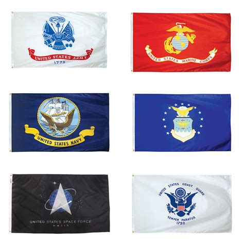 6 Military Branches Outdoor Flag Set | American Flags Express