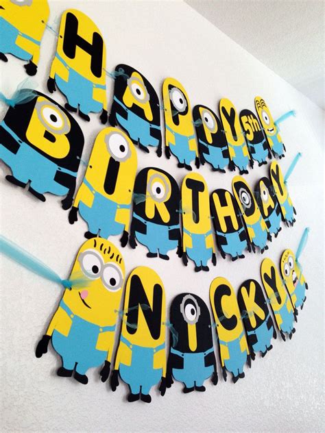 Despicable Me Minion birthday banner by LuvBugBoutique14 on Etsy, $48. ...