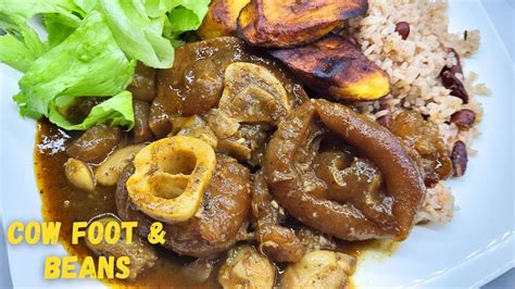 Jamaican Cow Foot and Beans | Stew Cow Foot Recipe || JUENFO Kitchen - YouTube