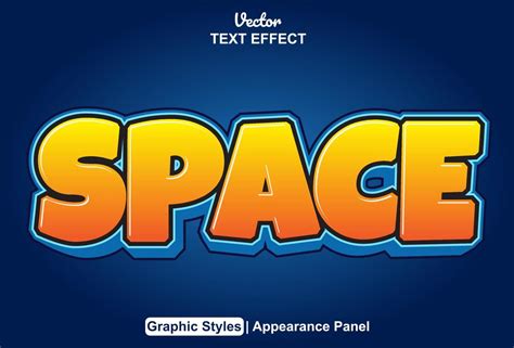 space text effect with graphic style and editable. 17132907 Vector Art ...