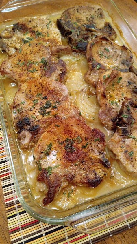 Gluten Free Pork Chops with Scalloped Potatoes | Gluten Free Recipes+