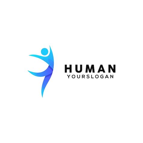 Premium Vector | Human colorful logo design template