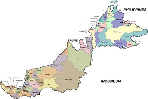 sabah and sarawak map - Clip Art Library