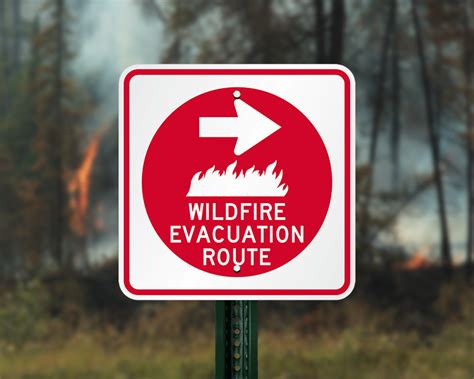 Wildfire Evacuation Route Signs