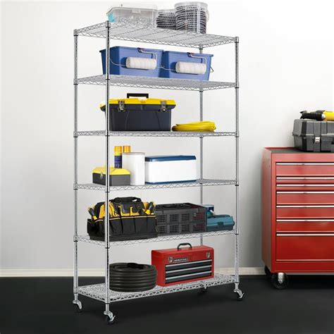 6 Tier Wire Shelving Unit Heavy Duty Height Adjustable NSF ...