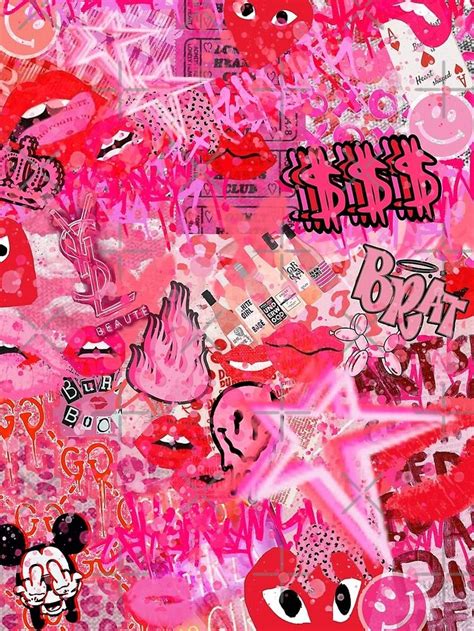 Pink Collage Poster by sydpan | Preppy wall collage, Preppy wallpaper, Collage poster