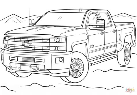 2017 Chevrolet Silverado 3500hd High Country coloring page | Free ...