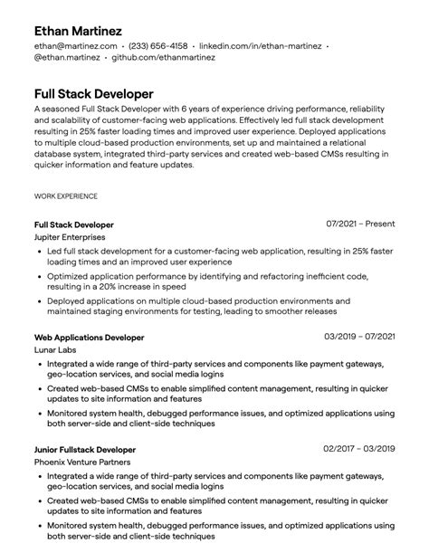 13+ Full Stack Developer Resume Examples [with Guidance]