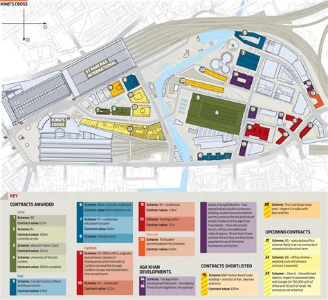 Argent development at King's Cross: Map of upcoming contracts ...