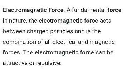 What is electromagnetic force? - EduRev Class 11 Question