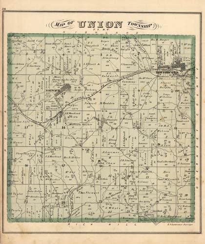 Map of Union Township (Ohio) - Art Source International