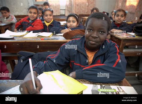 EGYPT Image shows Sudanese refugees living in Alexandria. Children ...