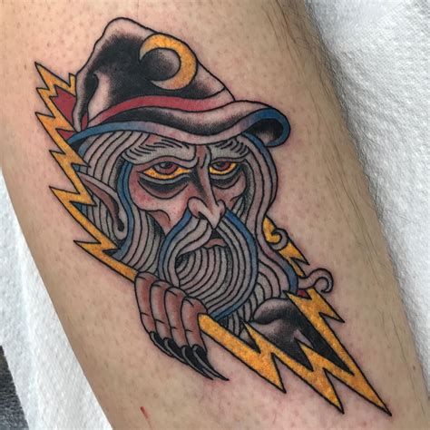 Aggregate more than 67 traditional wizard tattoo flash latest - in ...