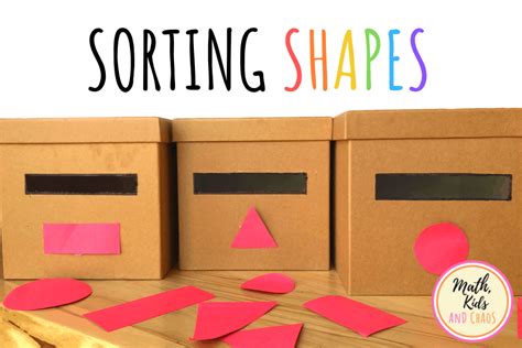 Sorting shapes (a fun math activity for young children) - Math, Kids and Chaos