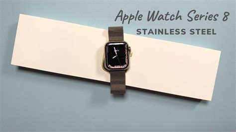 Apple Watch Series 8 Unboxing | Gold Stainless Steel vs Aluminum - YouTube