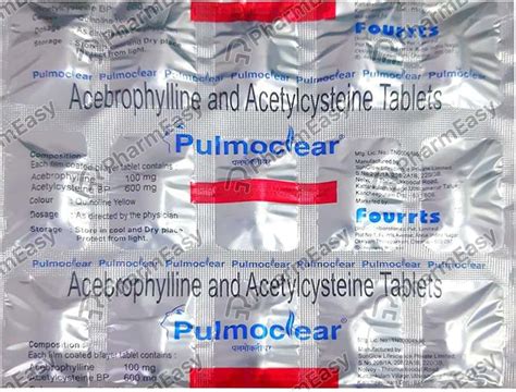 Pulmoclear Strip Of 15 Tablets: Uses, Side Effects, Price & Dosage ...