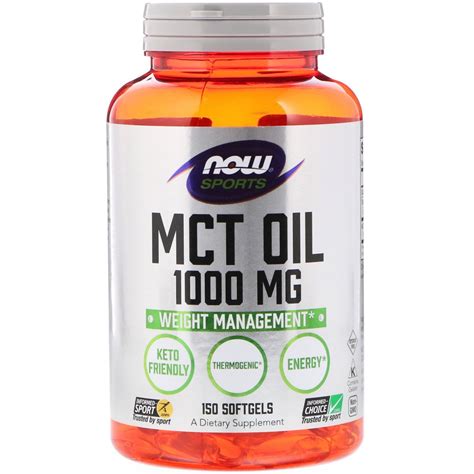 Now Foods, Sports, MCT Oil, 1,000 mg, 150 Softgels | By iHerb