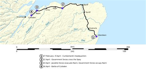 Culloden, Battle, Map