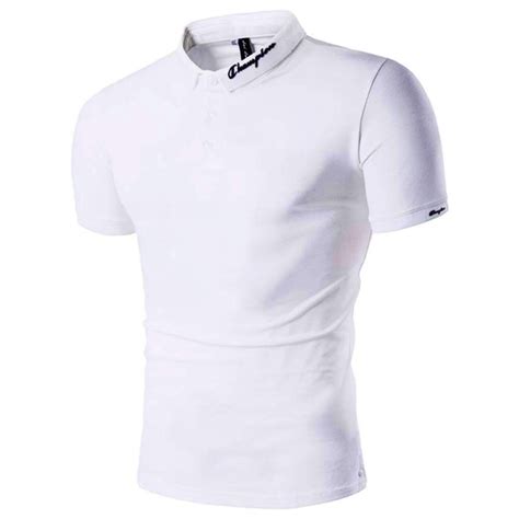 Men's Polo Shirt Slim Fit Solid Pique Short Sleeve - A-white - CD18EK6E4WC - Outdoor Clothing ...