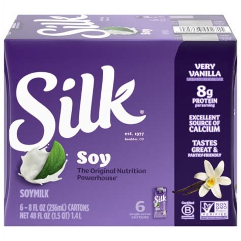 Silk® Very Vanilla Soy Milk, 6 ct / 8 fl oz - Kroger