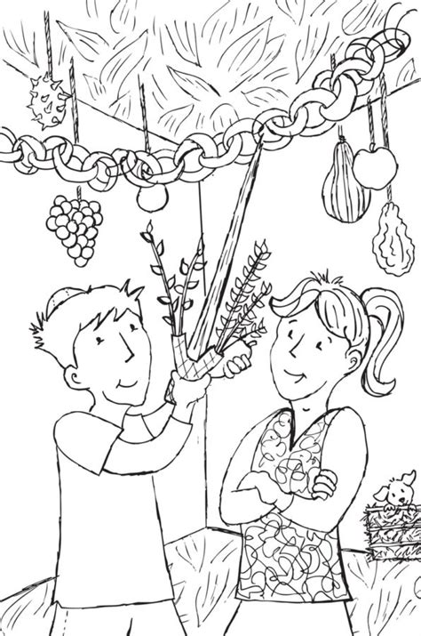 Lulav and Etrog Coloring Pages