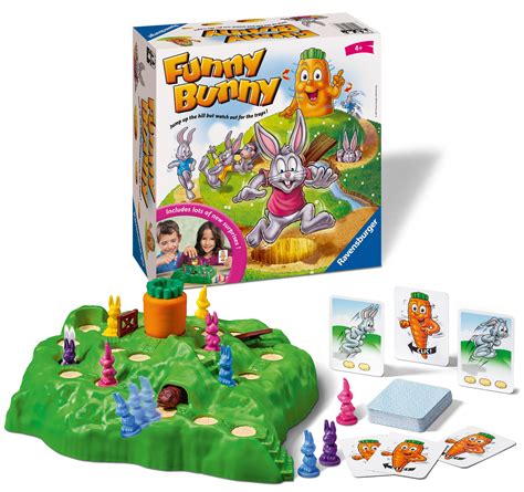 Ravensburger UK 21330 Ravensburger Funny Bunny Kids Age 4 Years and up-A Fun & Fast Family Game ...