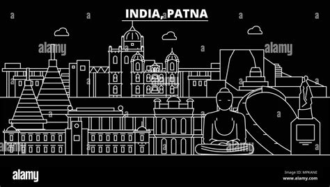 Patna silhouette skyline. India - Patna vector city, indian linear ...