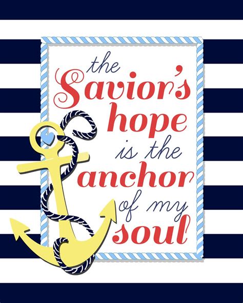 Printable Anchor of My Soul Art Poster 8x10, Instant Download ...