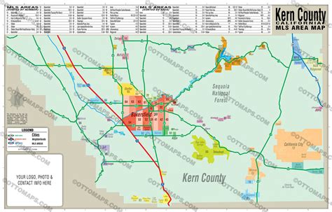 Kern County MLS Area Map - California – Otto Maps