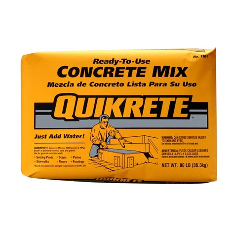 QUIKRETE 80-lb High Strength Concrete Mix at Lowes.com