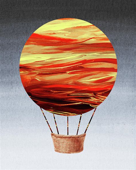 Happy Hot Air Balloon Watercolor VII Painting by Irina Sztukowski ...