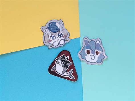 Wriothesley Set of Three Stickers Melusine Drawing Stickers Sigewinne ...