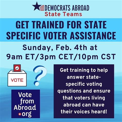 State Teams Voter Assistance Training - Democrats Abroad