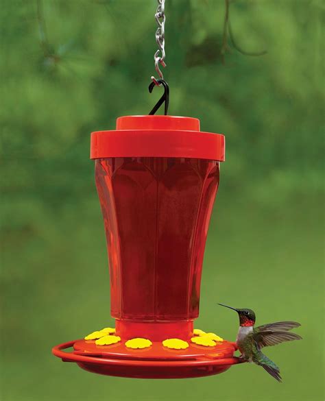 Feeder 32 Ounce Hummingbird Flower First Nature Bird Patio Lawn Garden Red New | eBay