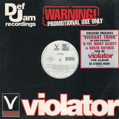 Violator Feat Q-Tip - Vivrant Thing (Remixes) (1999, Vinyl) | Discogs