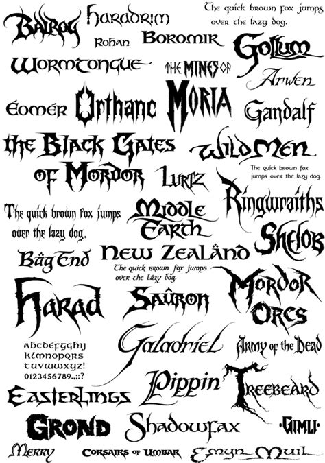 Lord Of The Rings Logo Font