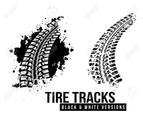 Tire track background Stock Vector - 32807244 | Tire tracks, Vector ...