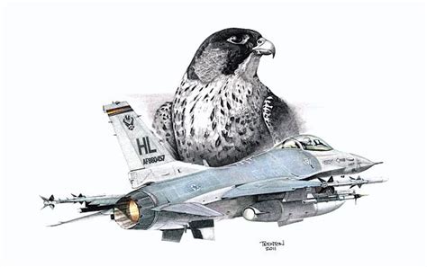 F-16 Falcon And Falcon Drawing by Trenton Hill | Aircraft art, Fighter jets, Aviation art